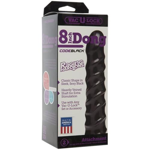 Vac-U-Lock Strap-on-Dildo – Schwarz – 20 cm
