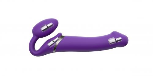 Strap On Me – Strapless Vibrerende Voorbind Dildo – Maat M – Paars