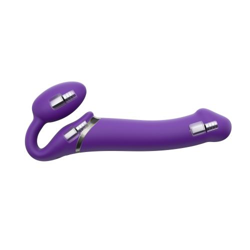 Strap On Me – Strapless Vibrerende Voorbind Dildo – Maat L – Paars