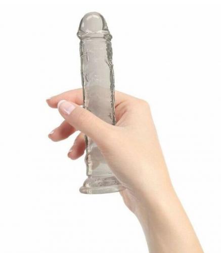 Crystal Addiction – Transparenter Dildo – 18 cm