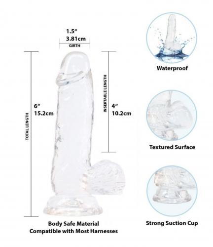 Crystal Addiction – Transparenter Dildo – 15 cm