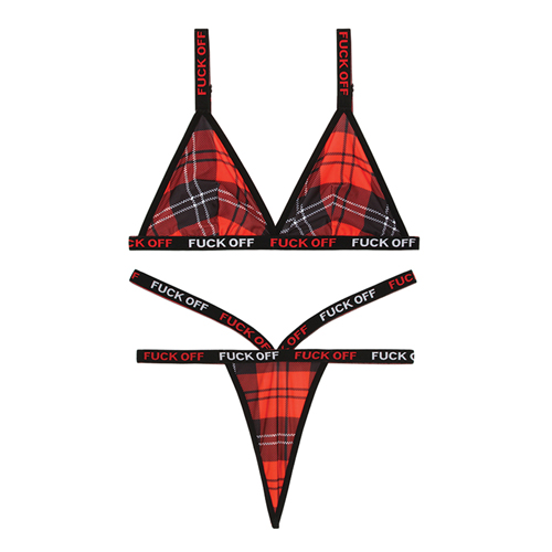 Fuck Off Bralette und Tanga