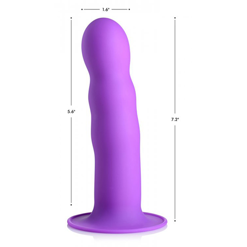 Squeeze-It gewellter Dildo – Lila