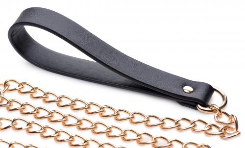 Luxus-Leine – Schwarz/Gold