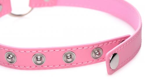 Kinky Kitty Ring Slim Choker – Pink