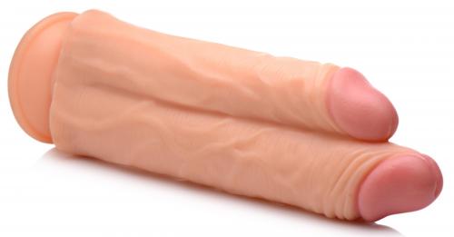 Double Stuffer Doppeldildo 25 cm – Beige