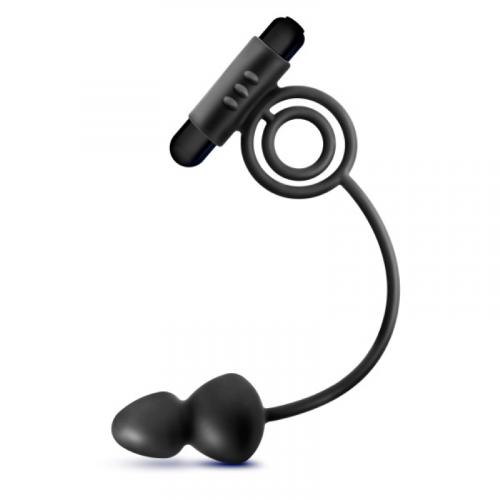 Anal Adventures  Platinum  Analplug mit vibrierendem Penisring