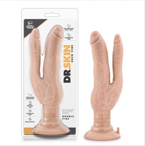 Dr. Skin – Cock Vibes Doppelvibrator – Beige