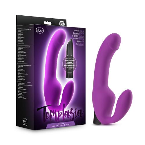 Temptasia – Cyrus Vibrierender halterloser Strap-On – Lila