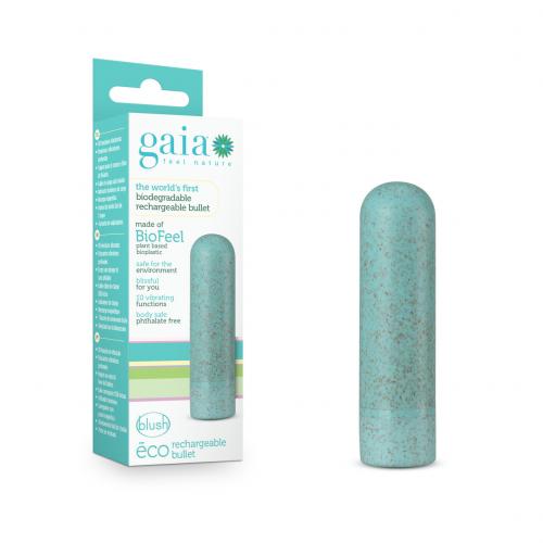 Gaia Eco Wiederaufladbarer Bullet Vibrator – Blau