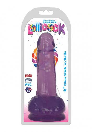 Lollicock – Dildo Slim Stick mit Hoden – 15 cm