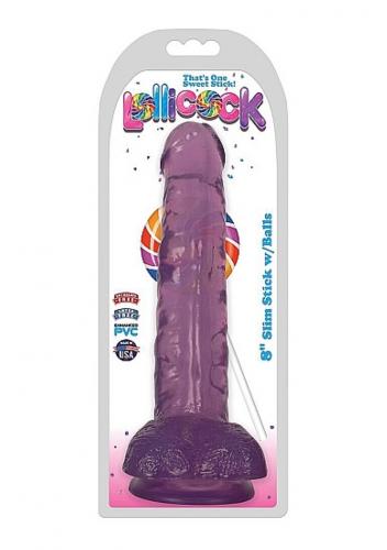 Lollicock – Dildo Slim Stick mit Hoden – 20 cm