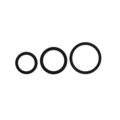 Cockring-Set mit drei verschiedenen Ringgrößen – Schwarz