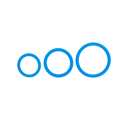 Satz mit drei Größen Penisringe – Blau