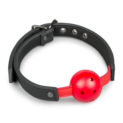 Ball gag met bal van PVC – rood