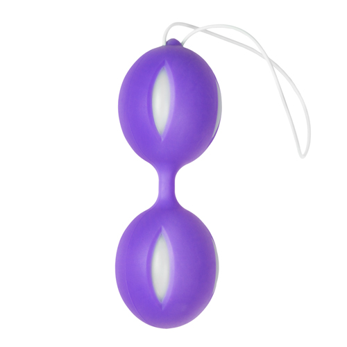 Wiggle Duo Kegel Ball – lila/weiß