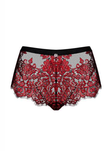 Redessia Spitzenhöschen – Rot/Schwarz